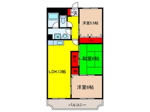 第二ﾄﾞｩエルなかせいの物件間取画像